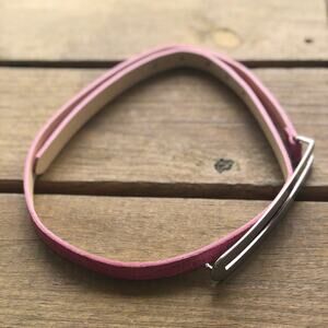 Sisley Pink Italian Leather Belt